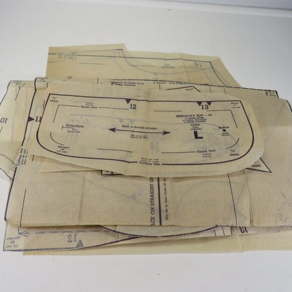 Simplicity 2543 sewing pattern Boys size 10 Shirt (complete) - Picture 10 of 11